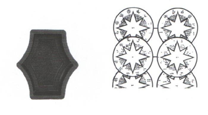 Форма для плитки 20/4 Крестик Пазл фото 1